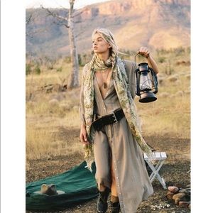 Spell and Gypsy Linda Shirt Dress Khaki size s/m